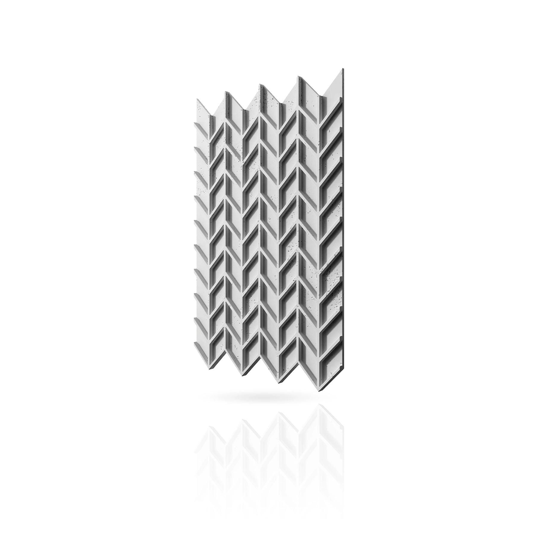 Concrete Cladding - HERRINGBONE S REVERS Wall Panels colour swatch on white background DecorMania.eu
